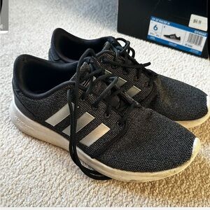 Adidas CF QT Racer Black and White Women's Shoes